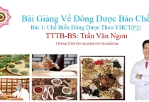 Bài Giảng Về Đông Dược Bào Chế  Bài 1: Chế Biến Đông Dược Theo YHCT P1 - TTTB - Bác Sĩ Trần Văn Ngon