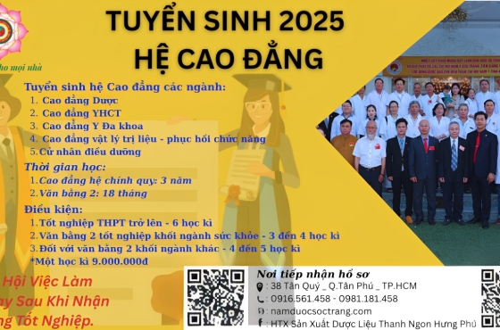 TUYỂN SINH 2025 HỆ CAO ĐẲNG